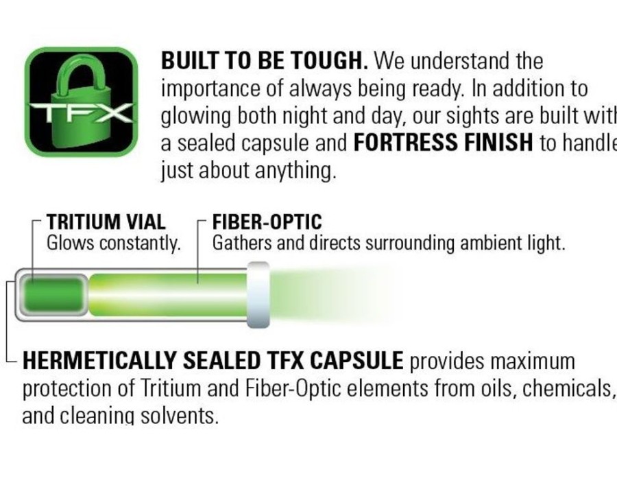 Hunting TruGlo Scopes & Sights | Truglo Tfx Tritium/Fiber-Optic Day/Night Low Set Glock Sight | Tg13Gl1A