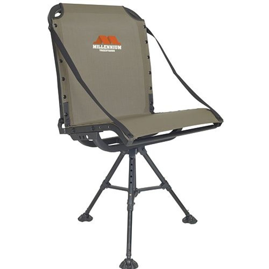Hunting Millennium Accessories | Millennium Treestand G100 Blind Chair - Lightweight Aluminum - Swivel - Collapsible