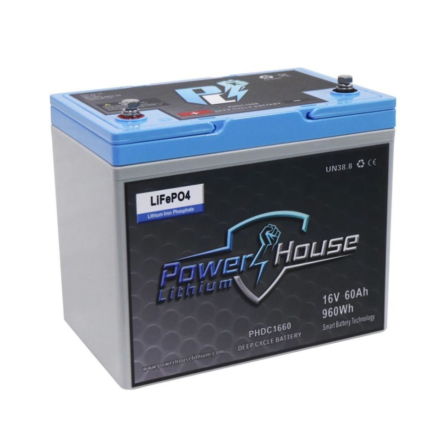 Marine Powerhouse Lithium | Powerhouse Lithium Deep Cycle Battery 16V 60Ah
