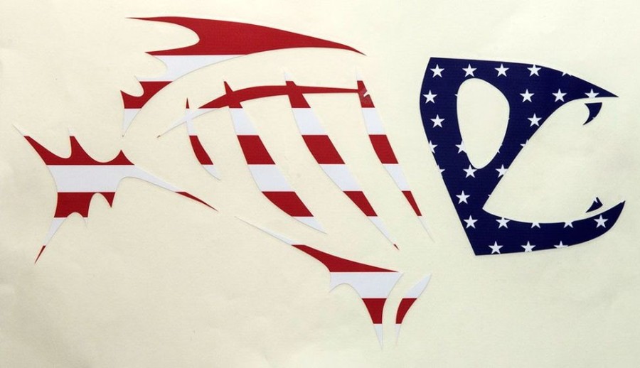 Fishing American Legacy Fishing Decals | G. Loomis Skeleton Fish Boat Decal Set