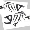 Fishing G. Loomis Decals | G. Loomis Black Skeleton Fish Boat Decal Set