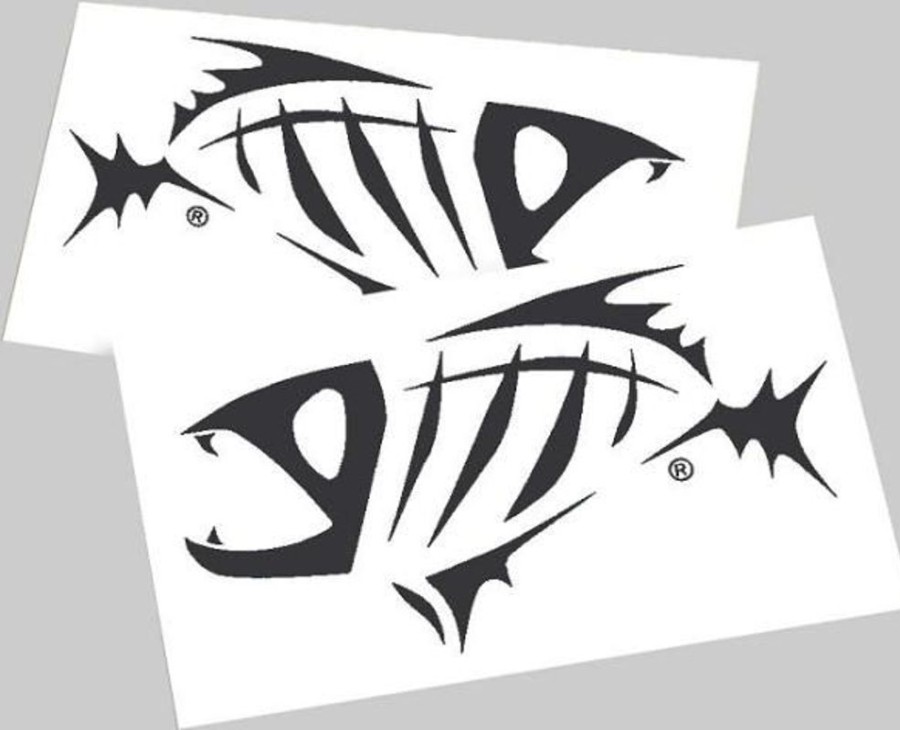 Fishing G. Loomis Decals | G. Loomis Black Skeleton Fish Boat Decal Set