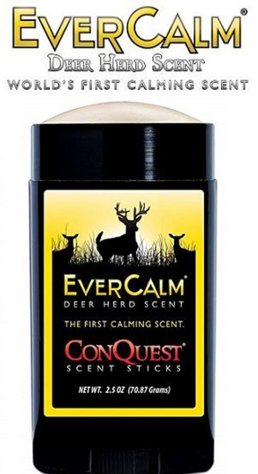Hunting American Legacy Fishing Scent Control | Conquest Scent Stick Evercalm Deer Herd Scent 2.5Oz | 1214