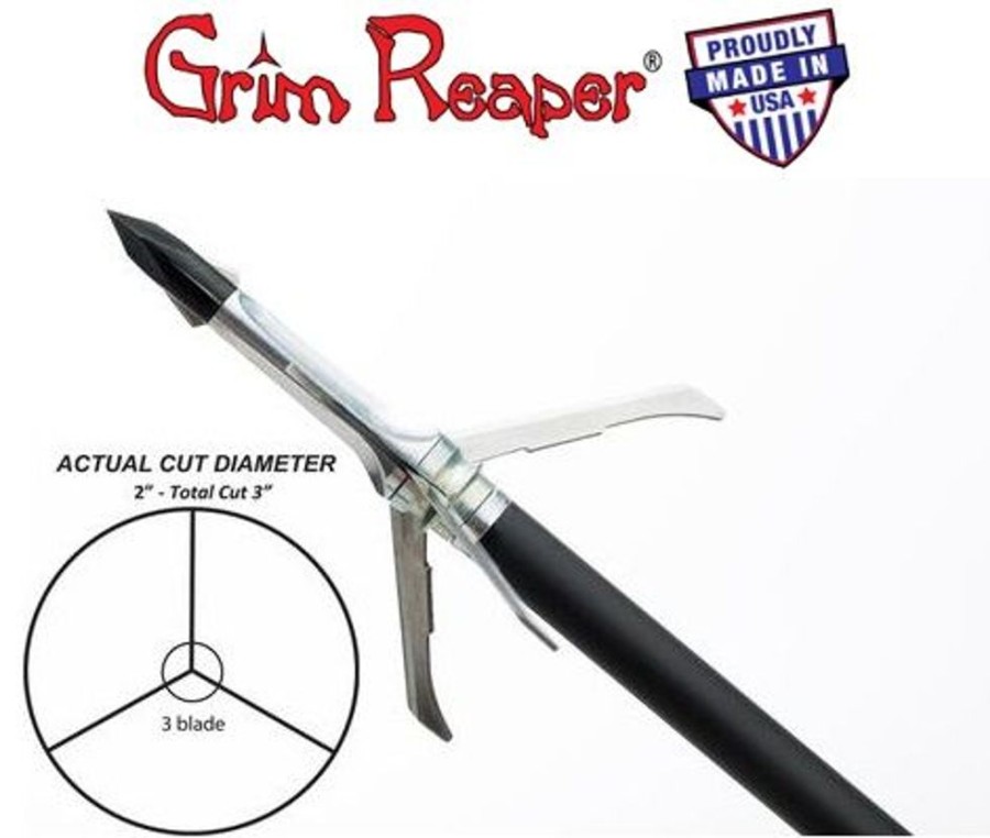 Hunting Grim Reaper Broadheads & Points | Grim Reaper Razortip Whitetail Special Mechanical Broadhead 100Gr 2A 3-Blade 3Pk | 1924