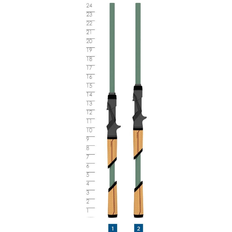 Fishing American Legacy Fishing Casting Rods | St. Croix Mojo Bass Glass Trigon Casting Rods