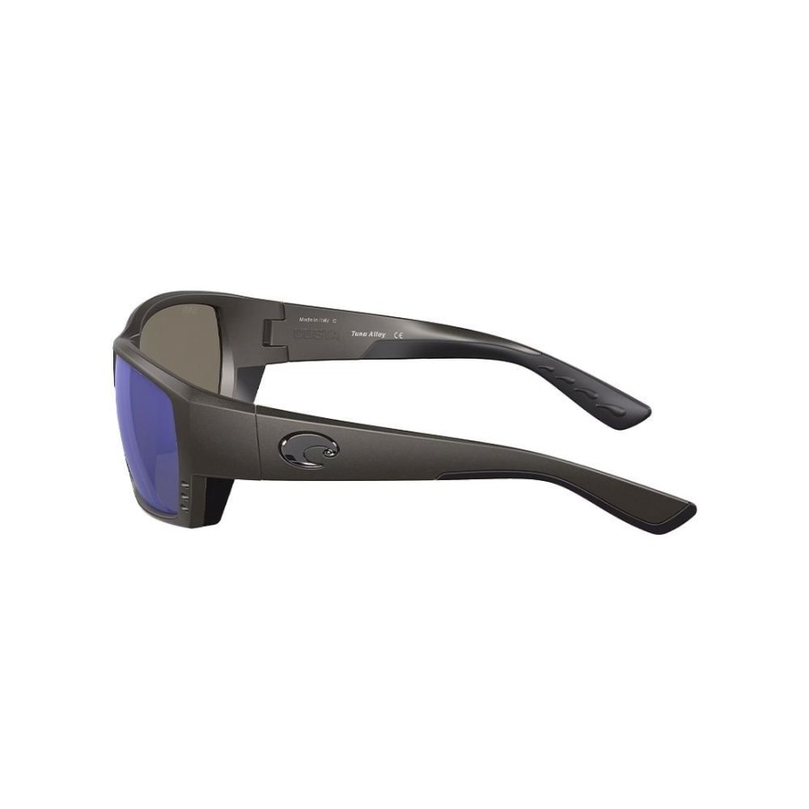 Apparel Costa Del Mar | Costa Del Mar Tuna Alley Sunglasses Matte Steel Gray Metallic Frame Blue Mirror 580G | 06S9009 90093162