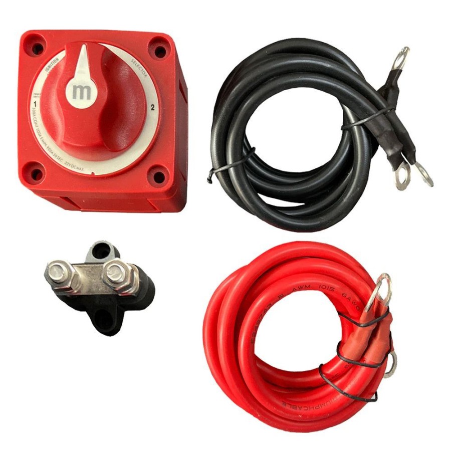 Marine Powerhouse Lithium | Powerhouse Lithium Battery Install Kit With 3 Way Perko Switch
