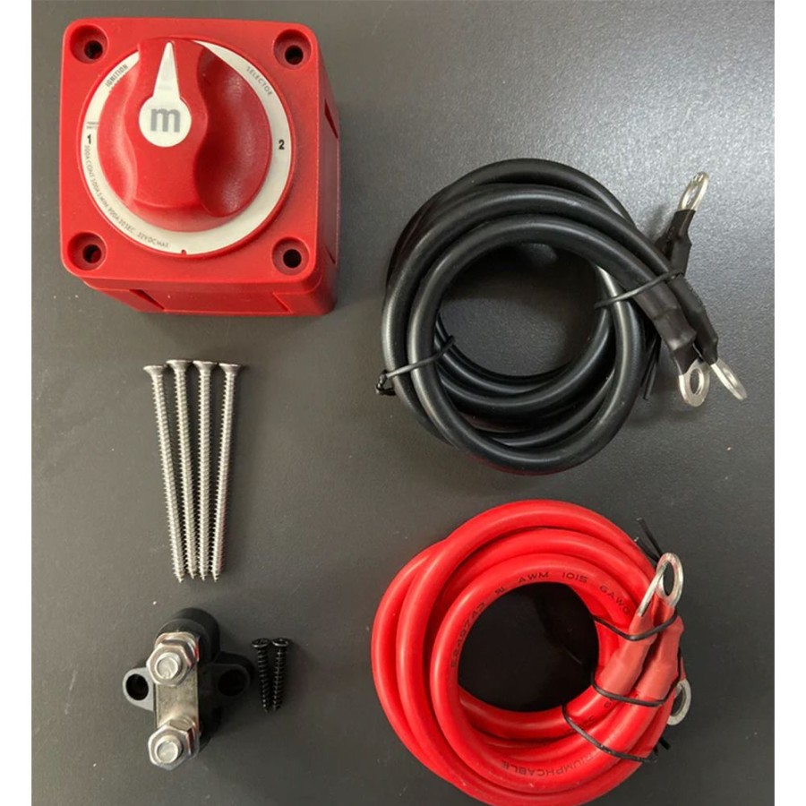 Marine Powerhouse Lithium | Powerhouse Lithium Battery Install Kit With 3 Way Perko Switch