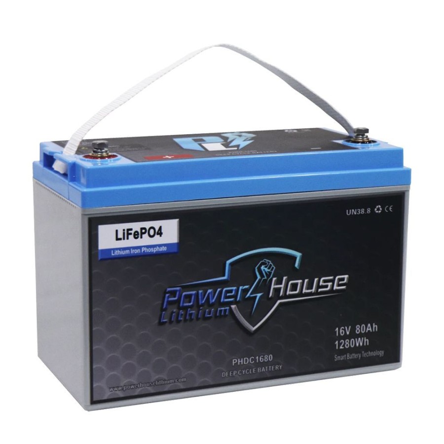 Marine Powerhouse Lithium | Powerhouse Lithium Deep Cycle Battery 16V 80Ah