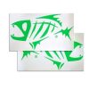 Fishing G. Loomis Decals | G. Loomis Green Skeleton Fish Boat Decal Set